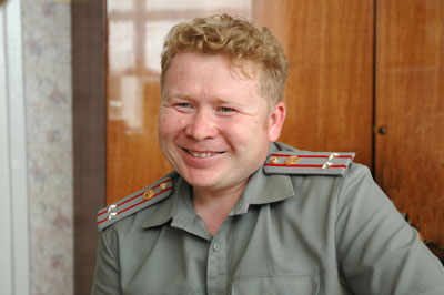 Начальник третьего отделения военкомата новочебоксарска, Танкист Алексей ермаков. Фото Валерия Бакланова.