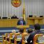 Очередная сессия Госсовета Чувашии 22 сентября началась с обращения спикера Леонида Черкесова. Фото cap.ru