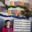Бывший воспитатель детского сада Елена Романова украсила зону у почтовых ящиков в своем подъезде новогодним привет­ствием, сделанным ее воспитанниками.