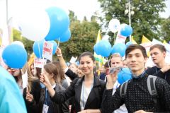 Первокурсников посвятили в студенты на Параде российского студенчества