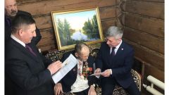 Почетный гражданин Мариинско-Посадского района Терентий Дверенин отпраздновал 100-летний юбилей