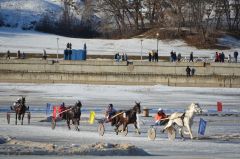 Фото автораИз-под топота копыт лед в стороны летит Ледяной кубок конные бега 