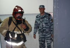 В следственном изоляторе № 1 проведены пожарно-тактические учения УФСИН 