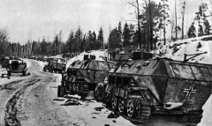 Декабрь 1941 года. Брошенная немецкая техника под Москвой.Москву отстояли контрнаступление под Москвой Дата 