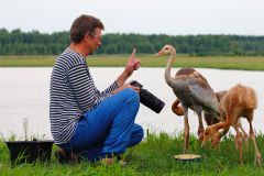 Александр Яковлев, кажется, знает язык птиц.Любуйся и изучай Природа Чувашии 
