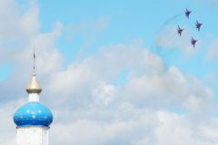 Фото Сергея Петрова«Стрижи» снова в небе над чебоксарским заливом (фото, видео) День города Чебоксары 