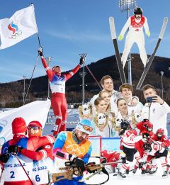 И даже отсутствие национального флага и гимна не лишает наших олимпийцев воли к победе. Коллаж Сергея ПетроваРебята, всей душой болеем за вас! Пекин-2022 Олимпиада - 2022 