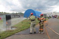 Тушение силовой сборкиНа Чебоксарской ГЭС прошли соревнования пожарных-добровольцев Чебоксарская ГЭС 