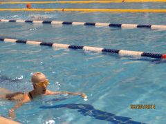 Заплыв в 50-метровом бассейне — задача не из легких. Чтоб здоровым оставаться, надо спортом заниматься День здоровья 