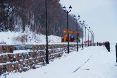 Работы на Московской набережной в столице Чувашии продолжаются даже зимой. Фото cap.ruНа века ли?