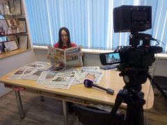 Съемка в редакцииОТР сняло репортаж о рубрике газеты "Грани" "Ищу друга" #ГраниВсегдаСТобой 