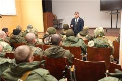 Глава Чувашии встретился с мобилизованными из республики в Ульяновской области