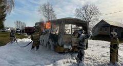 Место происшествияШкольный автобус сгорел в Ядринском МО школьный автобус 