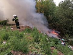  В Новочебоксарске вспыхнули несколько пожаров за час