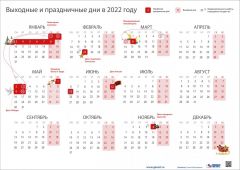 Gраздники и выходные на 2022 годПраздники и выходные в 2022 году