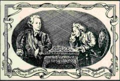 Князь Потемкин и полководец Суворов играют в шахматы. Почтовая марка царских времен.Учись шахматам, душа моя Исторические хроники 