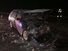 В Канашском районе в результате столкновения двух автомашин погиб один, пострадало шесть человек ДТП 