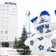 "Элара" в Чебоксарах украсила вход на завод новогодней скульптурой - танцующим Снеговиком
