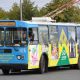 Праздничный троллейбус в честь Дня города Транспорт 