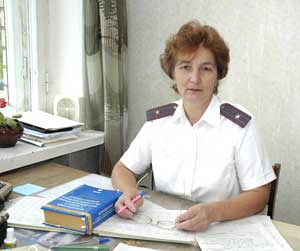 Майор милиции Галина Левцова.